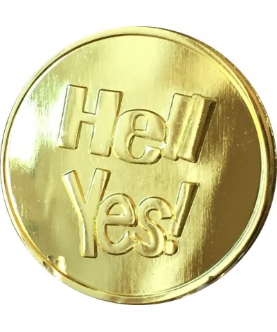 Hell Yes - Hell No Flipping Coin Gold Color Decision Maker Flip Medallion $16.95 Novelty Coins