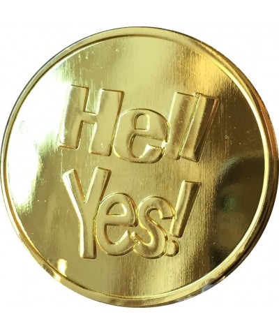 Hell Yes - Hell No Flipping Coin Gold Color Decision Maker Flip Medallion $16.95 Novelty Coins