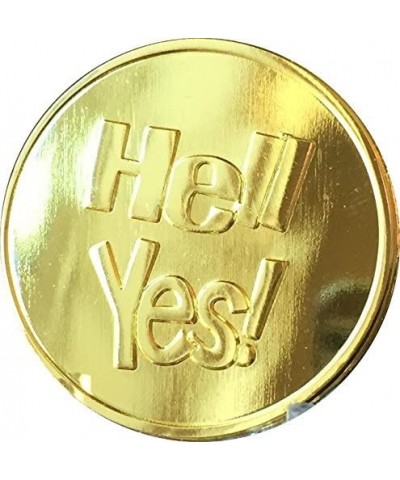 Hell Yes - Hell No Flipping Coin Gold Color Decision Maker Flip Medallion $16.95 Novelty Coins