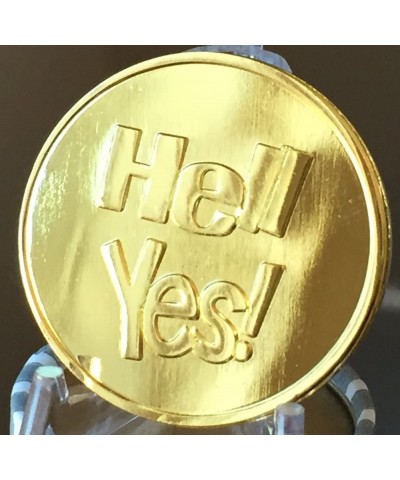 Hell Yes - Hell No Flipping Coin Gold Color Decision Maker Flip Medallion $16.95 Novelty Coins