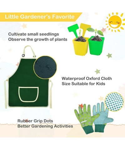 Kids Gardening Tools Set - 12 PCS Colorful Metal Garden Tools Set for Children Include Child Safe Rake Shovel with Cute Handl...