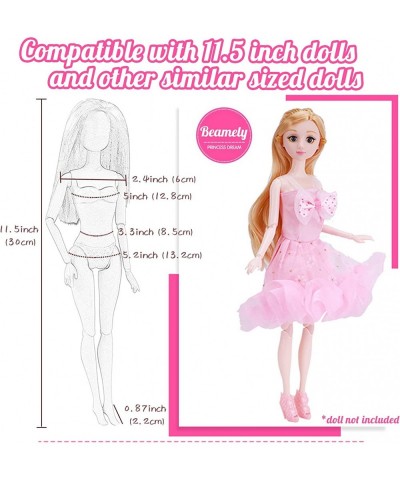 50 Pcs Doll Clothes Outfit for Barbie Doll 11.5 Inch Doll Accessories Collection with 3 Princess Dresses+10 Dressest+6 Tops+6...