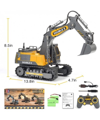 Construction Toys 350-degree Remote Control Excavator 2 Batteries RC Vehicles Electric Truck Toys for Boys Girls Kids Gray $7...