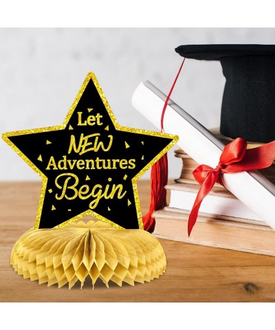 Graduation Honeycomb Party Table Decorations Centerpieces Class of 2022 Congrats Grad Gold and Black 8Pcs $14.17 Kids' Party ...