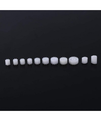 11Pcs Plastic Gears Plastic Spindle Worm Gear Plastic Gears Set Pulley Crown Gear Set for Aircraft Car Model $13.54 Toy Inter...