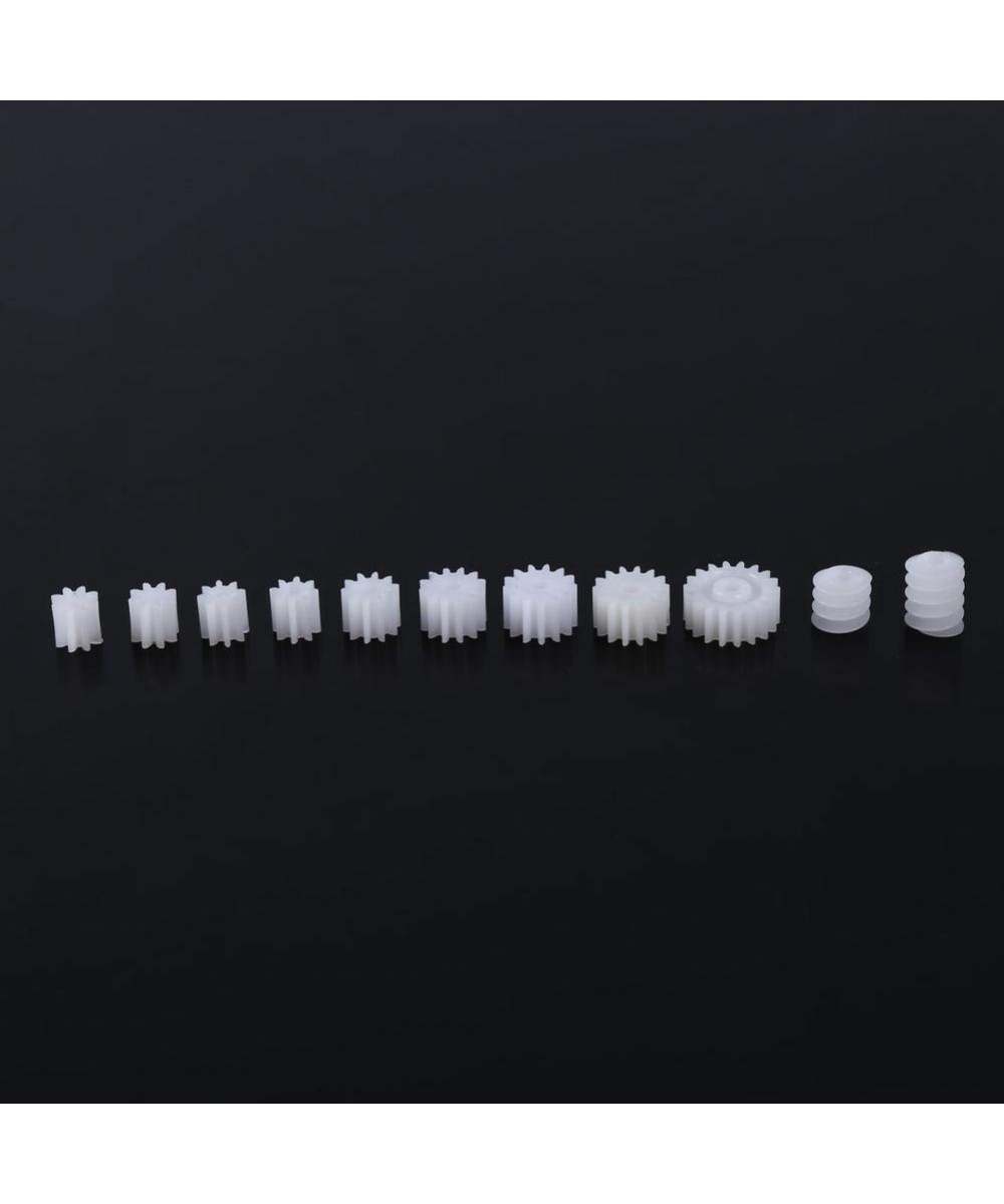 11Pcs Plastic Gears Plastic Spindle Worm Gear Plastic Gears Set Pulley Crown Gear Set for Aircraft Car Model $13.54 Toy Inter...