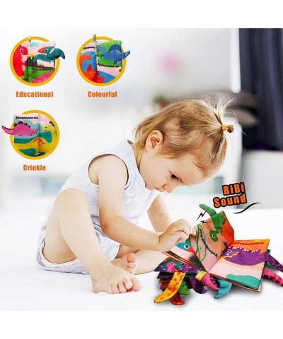 Soft Cloth Baby Book Toy Dinosaur Fabric Baby Learning Book Touch and Feel Crinkle Sound Early Educational Toy for Babies Inf...