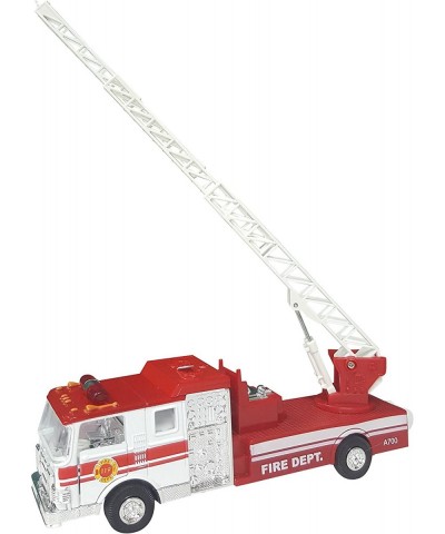 Children's Collectible Die-Cast Metal Pull-Back Action & Sound Fire Engine Truck with Ladder Red $21.76 Kids' Play Trucks