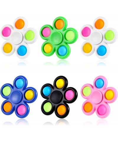 6 Pack Fidget Spinners with pop Push Bubble Popper Fidget Toys Bulk Birthday Party Favors Gifts Return Gift Goodie Bag Stuffe...