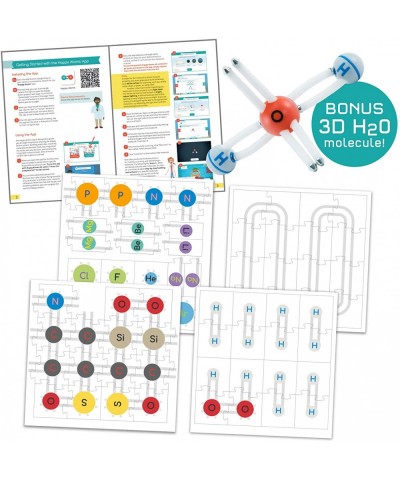 Happy Atoms 2D: Interactive Chemistry Puzzles | Intro to Atoms Molecules Bonding | Create Thousands of Molecules with Card-Ba...