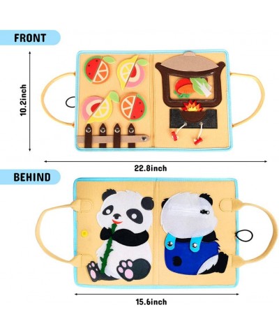 Busy Board Quiet Book Toddler Busy Board- Portable Sensory Toys Durable Montessori Education Toys Cartoon Panda Modeling Quie...