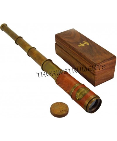 Beautiful Pink Leather Encased Brass Telescope with Wood Box Handmade Rustic Vintage Home Decor Gifts $43.07 Children's Optics