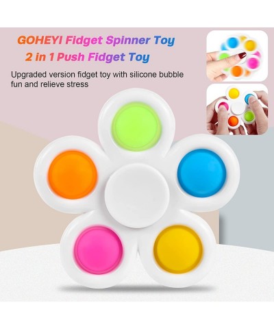 6 Pack Fidget Spinners with pop Push Bubble Popper Fidget Toys Bulk Birthday Party Favors Gifts Return Gift Goodie Bag Stuffe...