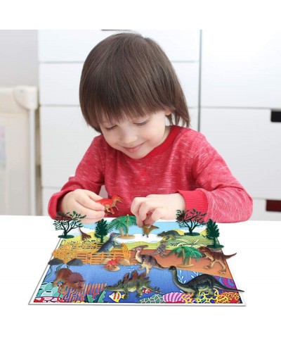 50 Piece Dinosaur Play Set Dino Playset with Various Dinosaurs Trees Rocks Fence and Play Mat Dinosaur Toys Box Set for Boys ...