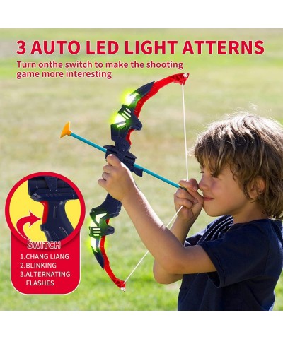 Toy Bow and Arrow for Kids with LED Lights - Archery Sets with 3 Suction Cups Arrows and Quiver Outdoor Archery for Children ...