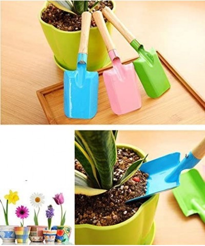 Garden Tools 4-Piece Shovel Set Metal with Sturdy Wooden Handle Safe Gardening Tools Trowel Shovel for Women Men Teens (Multi...