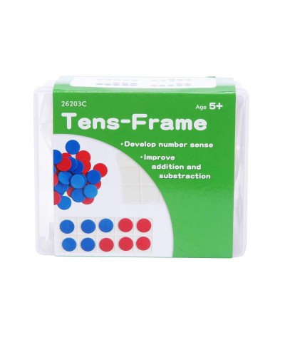 Ten Frame Classroom Set - Math Manipulatives for Kids - 16 Plastic Ten Frames - 160 Counters - Classroom Math Supplies $38.04...