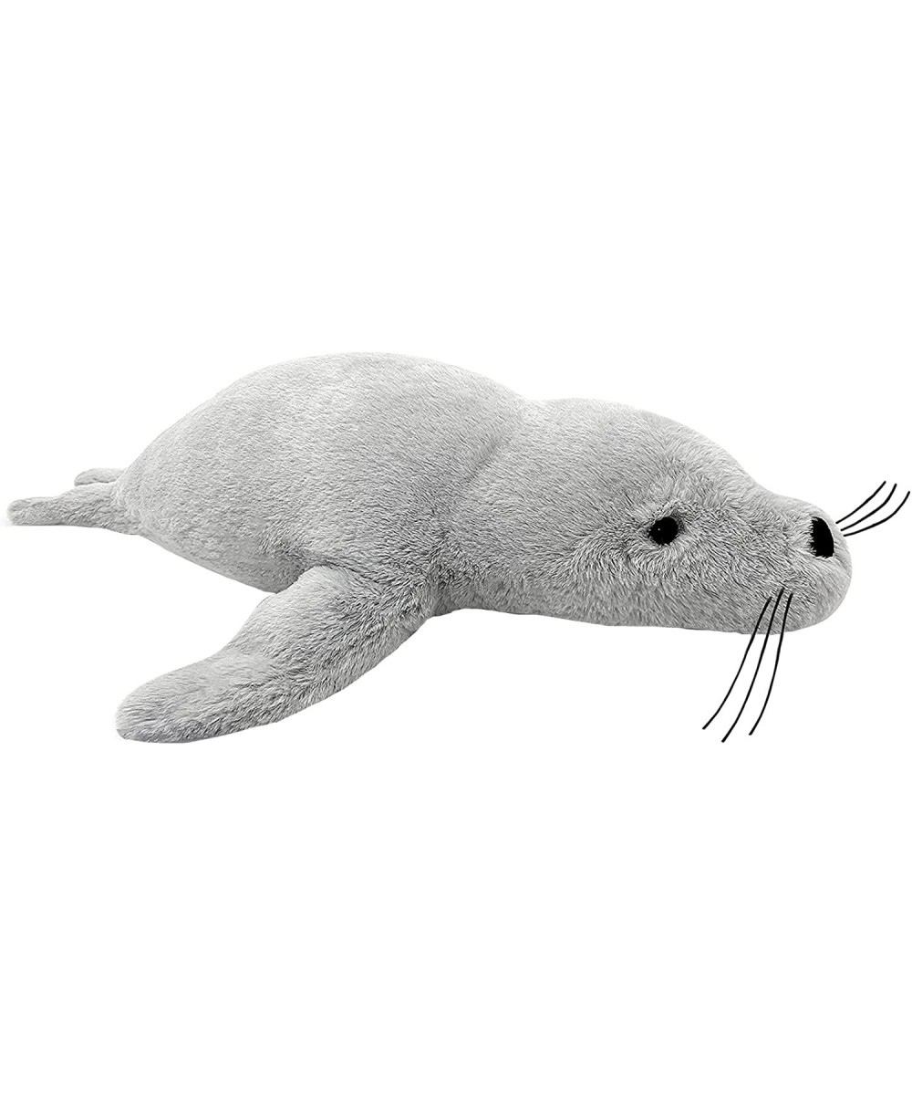 Weighted Plush Animals 23.6” 1.8lbs Seal Plush Weighted Plush Animals Soft Weighted Plush Animals for Anxiety (Gray 23.6”) $5...