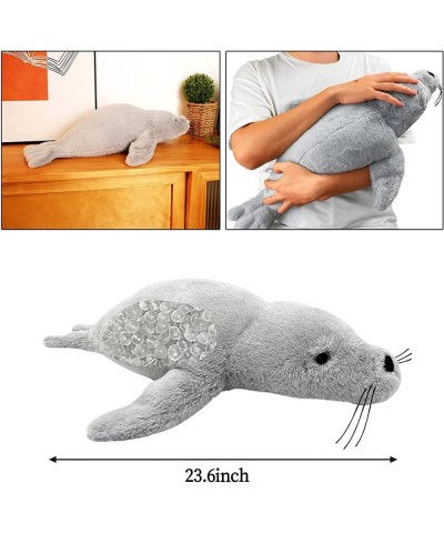 Weighted Plush Animals 23.6” 1.8lbs Seal Plush Weighted Plush Animals Soft Weighted Plush Animals for Anxiety (Gray 23.6”) $5...