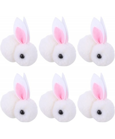 6pcs Mini Plush Bunny Soft Tiny Bunny Toy Christmas Rabbit Doll Plush Hanging Pendant Ornament for DIY Keychain Christmas Tre...