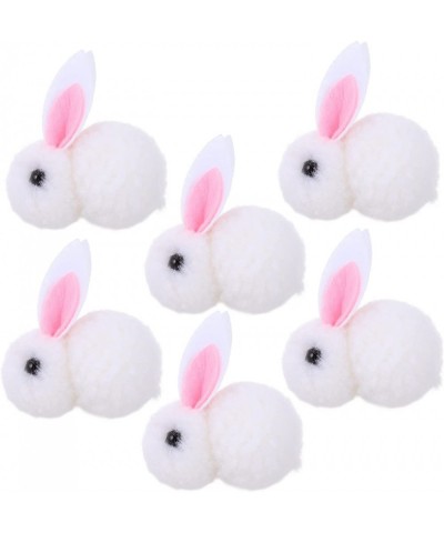 6pcs Mini Plush Bunny Soft Tiny Bunny Toy Christmas Rabbit Doll Plush Hanging Pendant Ornament for DIY Keychain Christmas Tre...