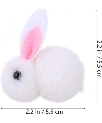 6pcs Mini Plush Bunny Soft Tiny Bunny Toy Christmas Rabbit Doll Plush Hanging Pendant Ornament for DIY Keychain Christmas Tre...