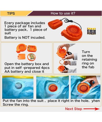 Mini Blower Fan for Dinosaur Costume or Doll Mascot Head or Other Inflatable Game Clothing Suits Orange $20.37 Kids' Costumes