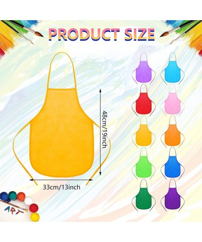 100 Pack Children's Artists Fabric Aprons Art Smocks for Kids Aprons Bulk Kids Painting Aprons for Classroom Kitchen Communit...