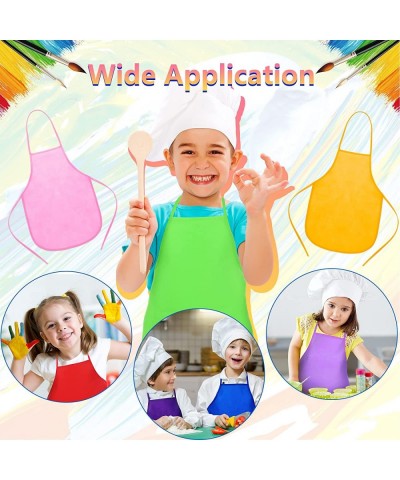 100 Pack Children's Artists Fabric Aprons Art Smocks for Kids Aprons Bulk Kids Painting Aprons for Classroom Kitchen Communit...