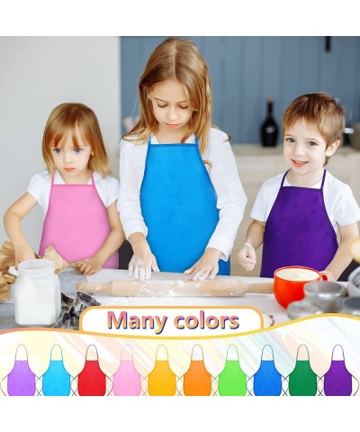 100 Pack Children's Artists Fabric Aprons Art Smocks for Kids Aprons Bulk Kids Painting Aprons for Classroom Kitchen Communit...