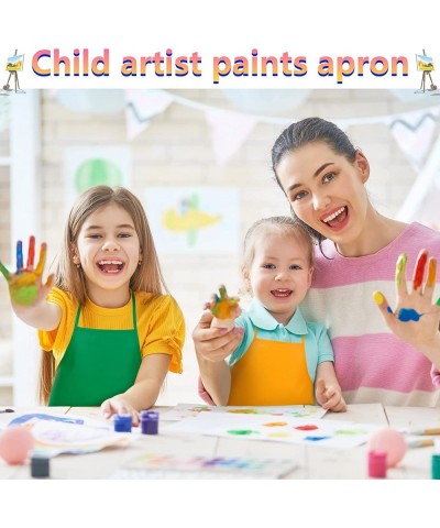 100 Pack Children's Artists Fabric Aprons Art Smocks for Kids Aprons Bulk Kids Painting Aprons for Classroom Kitchen Communit...