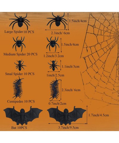 Halloween Spider Realistic Bats 60 Pieces Fake Plastic Spiders Centipedes Outdoor Indoor Decor for Halloween Party Favors $16...