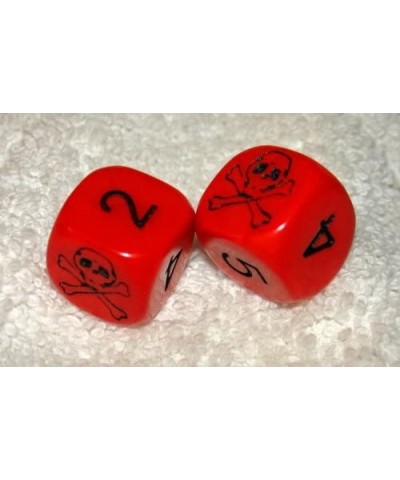 Red With Black Skull And Crossbones Dice Pair $14.51 Game Accessories