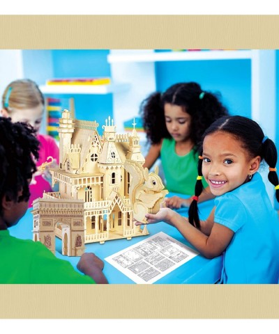 Bundle of Famous Sites: Eiffel Tower Arch De Triomphe & Notre Dame Cathedral Wooden 3D Puzzles Construction Kits Educational ...