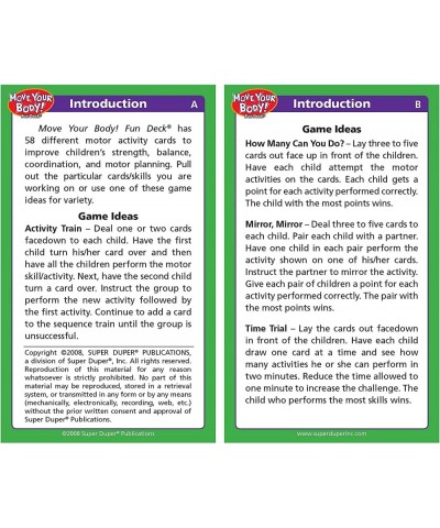 | Move Your Body Fun Deck | Occupational Therapy Flash Cards | Educational Learning Materials for Children $33.68 Electronic ...