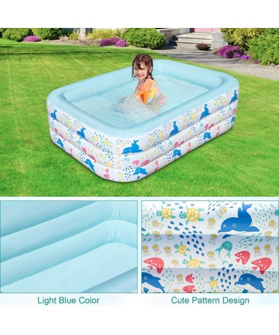 Inflatable Swimming Pool for Kids Above Ground Blow Up Pools Family Lounge Toys 83”x55”x24” Outdoor Garden Backyard Water Fun...