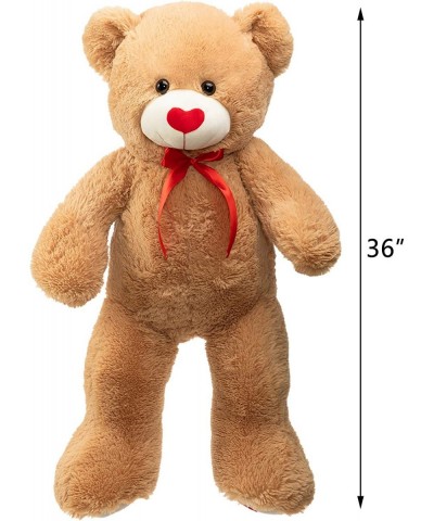 Giant Teddy Bear Stuffed Animal Large Bear Plush with Red Heart for Girlfriend and Kids Valentine's Day 36 inch Tan $58.80 St...