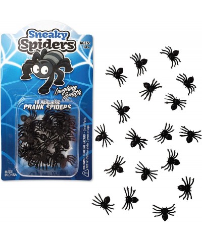 18 x Fake Plastic Spiders - Realistic 'Sneaky Spiders' Toy - Hilarious Bugs and Insect Pranks for Adults and Kids - Play the ...