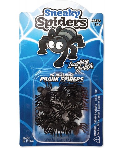 18 x Fake Plastic Spiders - Realistic 'Sneaky Spiders' Toy - Hilarious Bugs and Insect Pranks for Adults and Kids - Play the ...