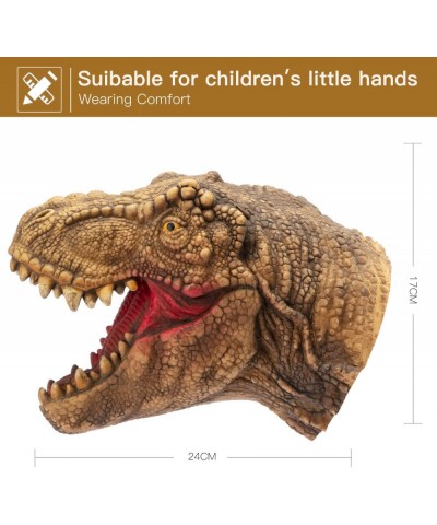 Dinosuar Puppet Raptor T-rex Head Puppets Realistic Soft Latex Rubber Animal Glove Hand Puppet for Kids $22.54 Hand Puppets