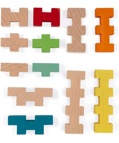 100 Piece Wooden Building Kit with Notched Blocks - Ages 6+ - J08301 $49.99 Toy Stacking Block Sets