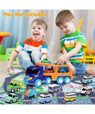 14PCS Toy Trucks Car for 2 3 4 5 Year Old Toddlers Boys Girls Transport Car Carrier Truck Pull Back Vehicles Toys Car Trucks ...