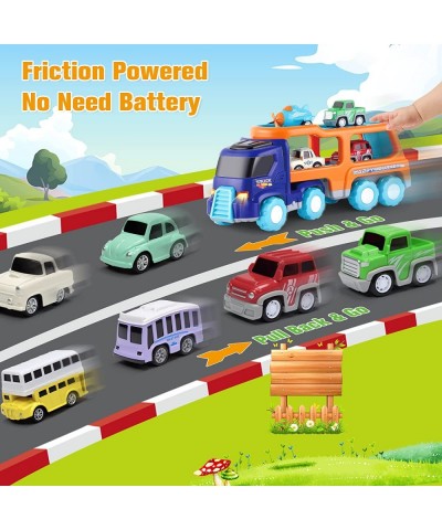 14PCS Toy Trucks Car for 2 3 4 5 Year Old Toddlers Boys Girls Transport Car Carrier Truck Pull Back Vehicles Toys Car Trucks ...