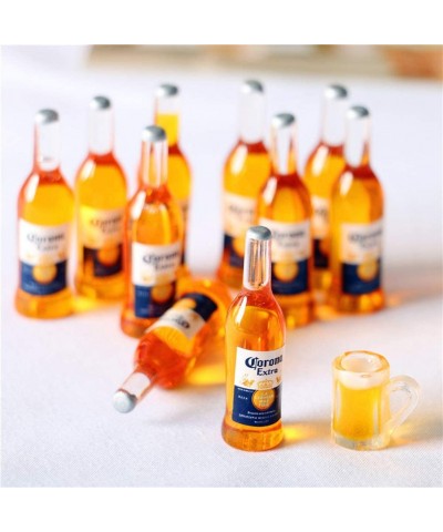 100Pcs 1:12 Dollhouse Miniature Wine Bottles Dollhouse Miniature Beer Bottle for Dollhouse Dolls House Miniature Toy Doll Foo...