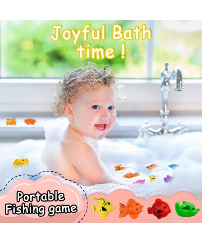 Magnetic Fishing Toys Water Pool Games for Kids Bathtub Bath Game Set for Toddlers with 50 Fish 2 Fishing Rod and 2 Nets Pool...