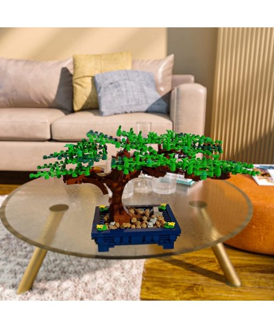 Bonsai Building Kit Set Creative Bonsai Tree Building Bricks Unique Building Block Decoration Gifts for Adults and Kids(653 P...