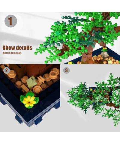 Bonsai Building Kit Set Creative Bonsai Tree Building Bricks Unique Building Block Decoration Gifts for Adults and Kids(653 P...