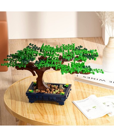 Bonsai Building Kit Set Creative Bonsai Tree Building Bricks Unique Building Block Decoration Gifts for Adults and Kids(653 P...