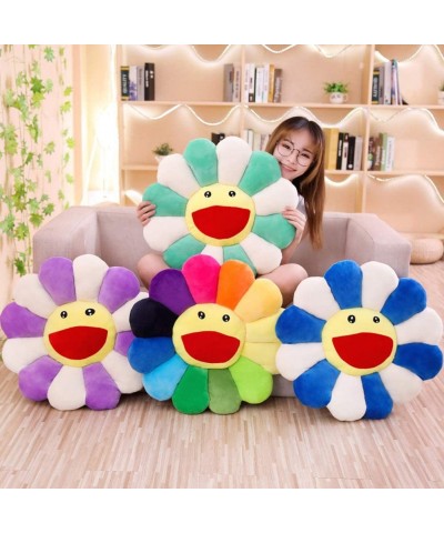 Colorful Sun Flower Plush Toy Sunflower Stuffed Doll Cat Pet Cushion Mat Pillow Home Bedroom Shop Restaurant Decor $38.92 Kid...