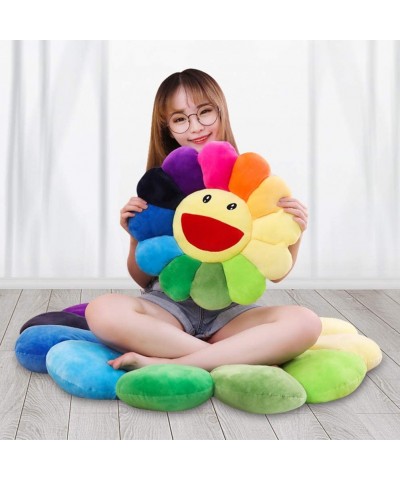 Colorful Sun Flower Plush Toy Sunflower Stuffed Doll Cat Pet Cushion Mat Pillow Home Bedroom Shop Restaurant Decor $38.92 Kid...